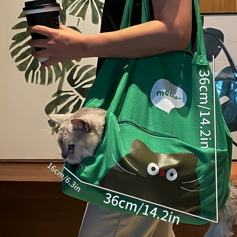 Cute Portable Cat Canvas Carrier bag