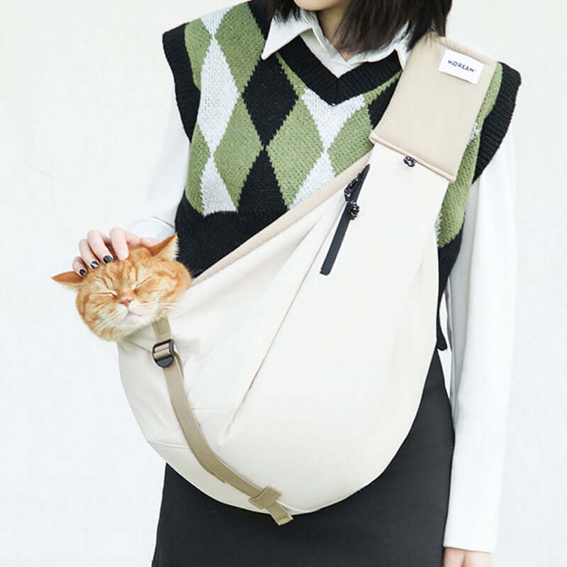 Portable Crossbody Pet Sling Carrier Bag for Cats and Small Dogs