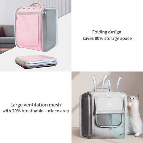 Portable Large Capacity Space Capsule Pet Carrier Backpack - for Cats and Dogs