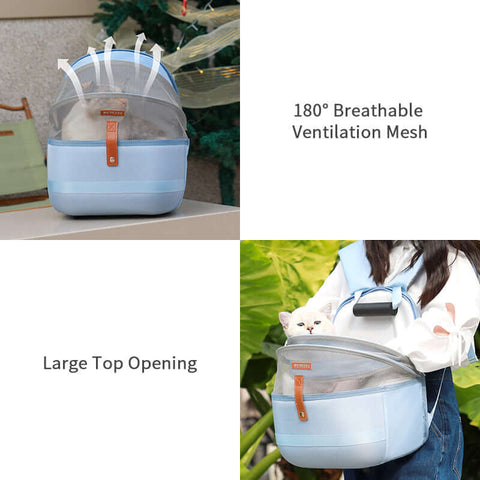 Breathable Pet Carrier Backpack with Transparent Space Capsule and Big Capacity